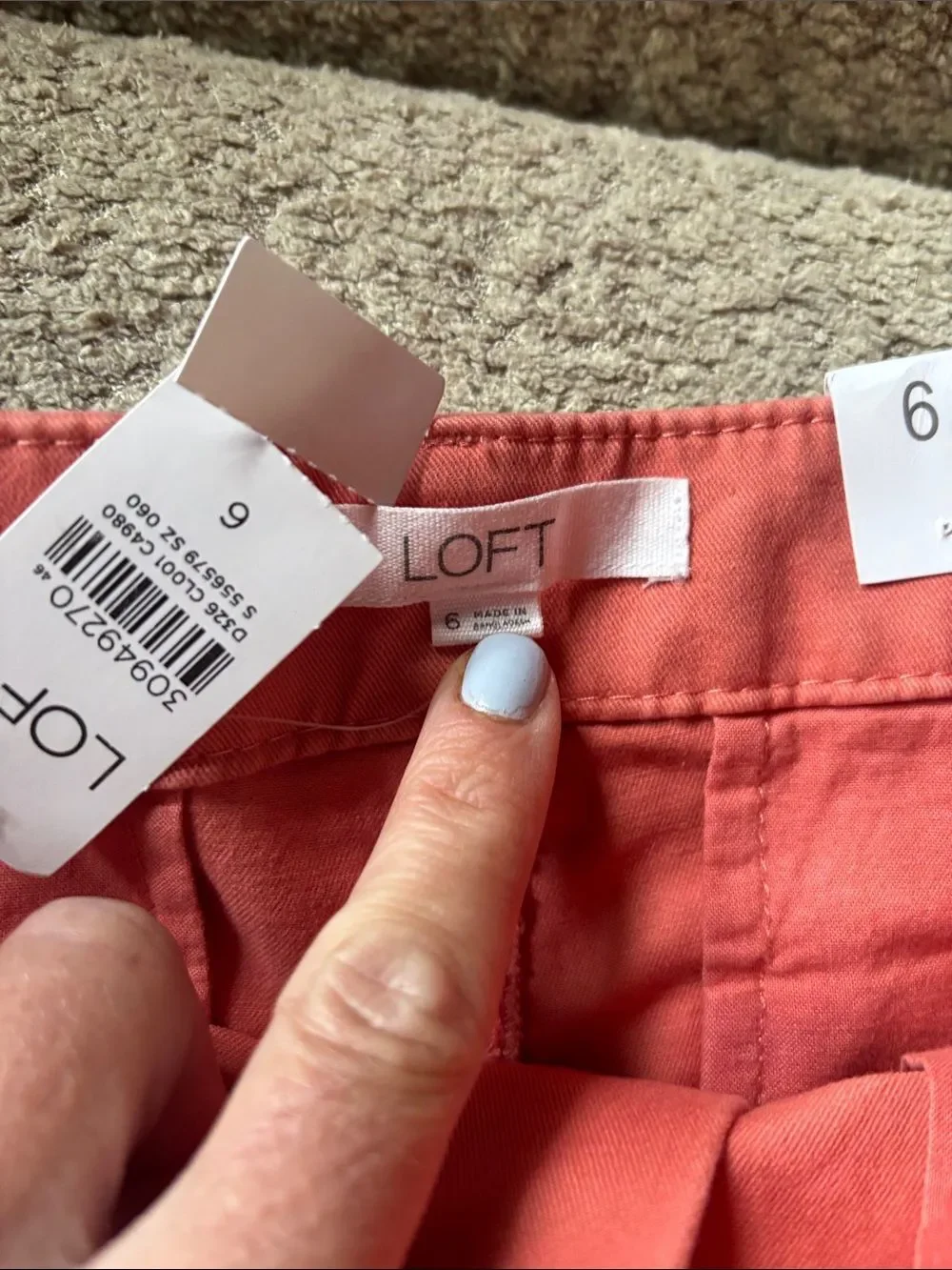 🆕 with tags LOFT Coral Cotton Bermuda Shorts